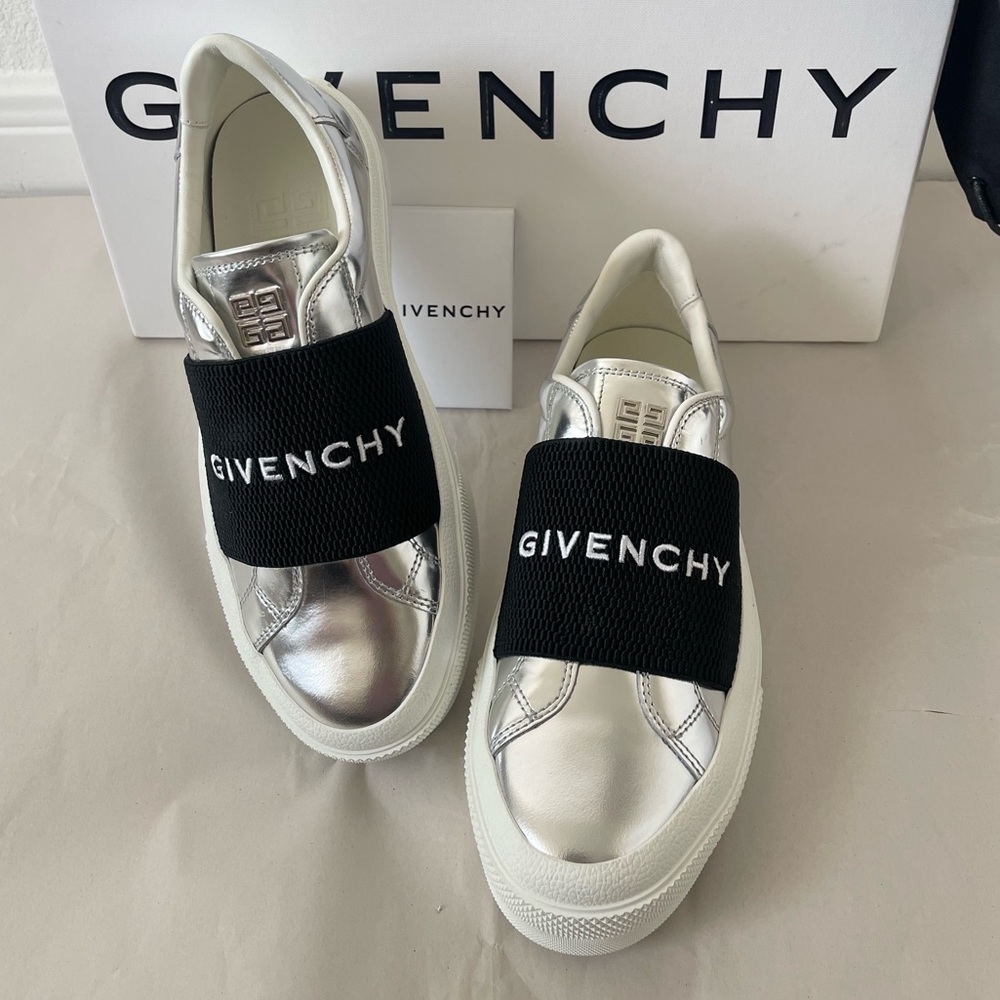 NEW Givenchy City Sport Metallic Slip-on Sneaker Sz36.5